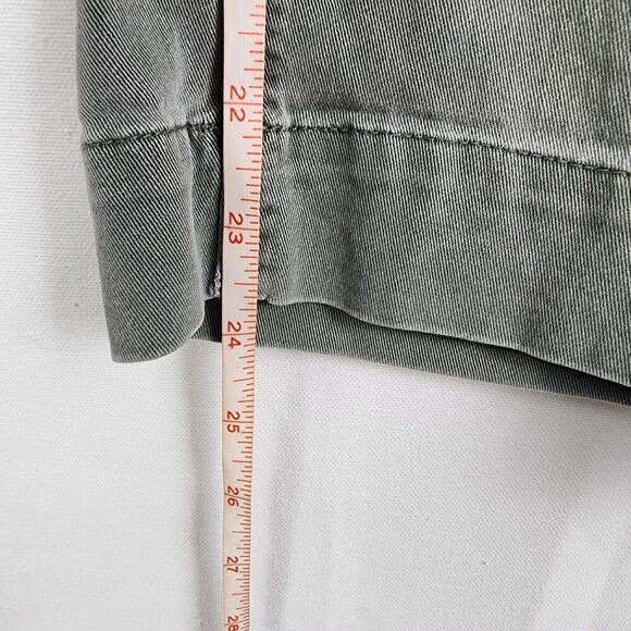 J. Jill Womens Cropped Pants Size 10 Green Gray Twill Wide Leg Stretch Comfort - Picture 4 of 6